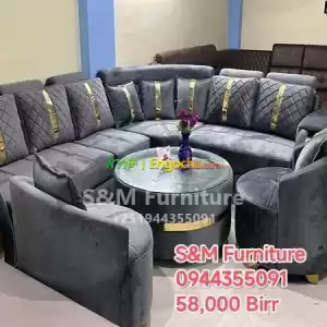 B Style Sofa design with table in Ethiopia