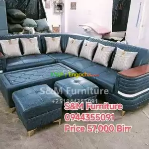 B style Sofa fully leather with table Price in Ethiopia