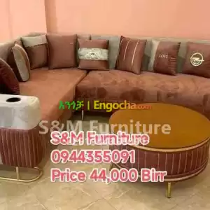 S&M Sofa Design with table Price in Ethiopia