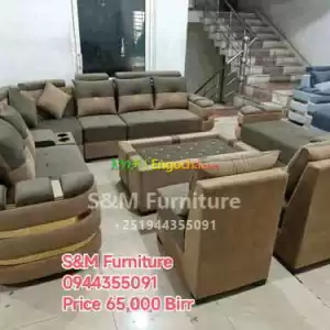 S&M Sofa design with table Price in Ethiopia