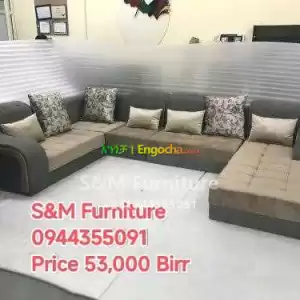 U Shaped Style Sofa Design Price in Ethiopia
