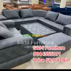 U Shaped sofa with table Price in Ethiopia