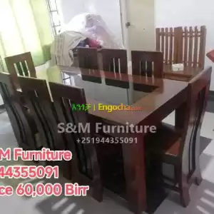 carved Style Dining table 8 Person Price in Ethiopia
