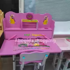 ️Colorful Baby Study Table & Chair Set – Adjustable & Fun Design in Ethiopia