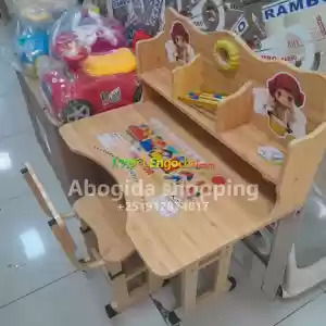 ️Colorful Baby Study Table & Chair Set – Adjustable & Fun Design in Ethiopia