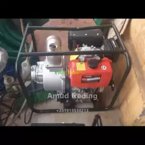 Water pump white hose in Ethiopia