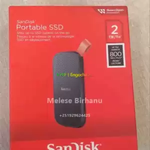 New Sandisk portable 2TB ssd External hard disk in Ethiopia