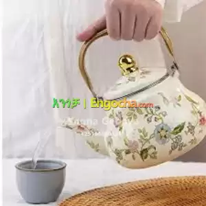 1.5L Enamel Flower Teapot – Vintage Charm & Function in Ethiopia