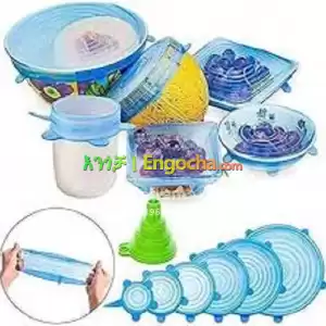 6 Pc Microwave Safe Silicone Stretch Lids in Ethiopia