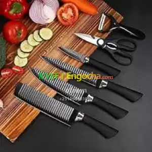 6-Piece Professional Kitchen Knife Set for Chopping in Ethiopia