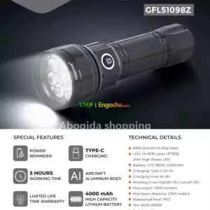 Geepas Zoomable LED Flashlight in Ethiopia
