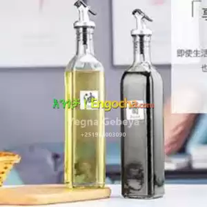 Glass Oil Cruet – 2-Piece Set for Oil & Vinegar in Ethiopia