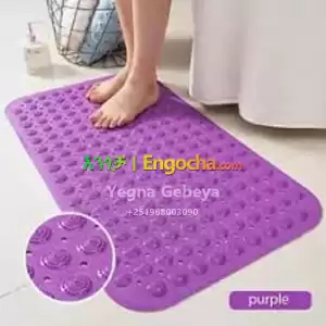 Large Anti-Slip Silicone Rubber Bath Mat – Purple | Bacterial & Mold Resistant in Ethiopia