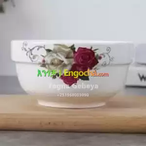 Large Flower Printed Bowl in Ethiopia