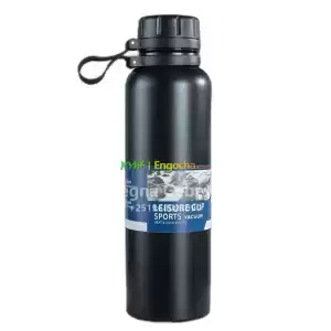 Stainless Steel Vacuum Flask 1200ml (Black) | Hot & Cold Thermos Bottle Price in Ethiopia