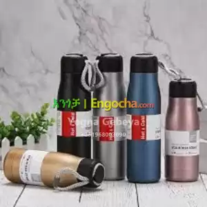 Stainless Steel Water Bottle with Rope Handle in Ethiopia
