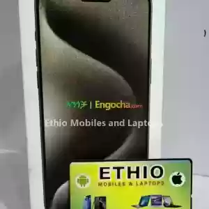 iPhone 15 Pro Max 256GB color Natural Titanium Dual sim brand new sealed in Ethiopia