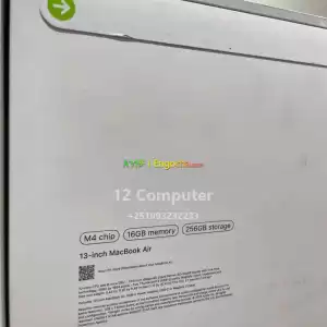 MacBook Air M4Apple Silicone M410‑core CPU with 4 performance cores and 6 efficiency core in Ethiopia