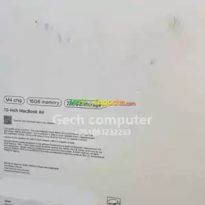 MacBook Air M4Apple Silicone M410‑core CPU with 4 performance cores and 6 efficiency core Price in Ethiopia