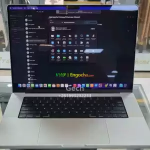 With Magsafe 3 140W Charger16-inch MacBook Pro with apple M1 pro chip512GB SSD16GB unifie Price in Ethiopia