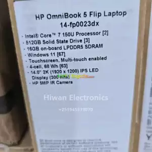 hp omeni book 5 flip x360 2025 core 7 15 genertion Price in Ethiopia