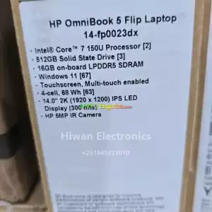 hp omnibook 5 Flip x360 core 7 15 genertion Price in Ethiopia