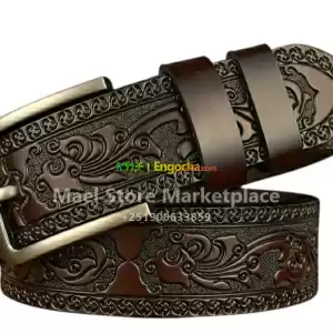FSQLB men's vintage genuine leather belt in Ethiopia