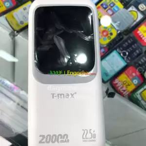 T-MAX power bank 20,000Mah(22.5w) in Ethiopia