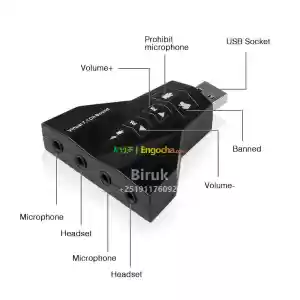 USB Sound Card Adapter External Virtual 7.1 Sound Card in Ethiopia