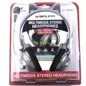 Weile Wl-360mv Wired Stereo Headset Headphone With Mic in Ethiopia