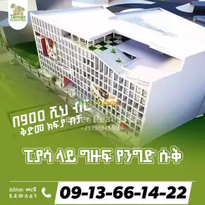 Temer real estate shop at piassa Adwa museum in Ethiopia