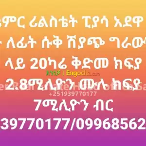 ከቴምር ሪልስቴት ፒያሳ አደዋ 00 ፊት ለፊት ሱቅ ሽያጭ ግራውንድ Price in Ethiopia