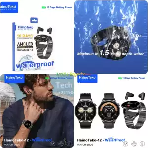 Haino Teko 12 Waterproof Smart Watch and Earbuds Price in Ethiopia