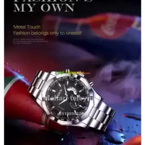 Men's Stainless Steel Quartz Watch, Sport/Business, Waterproof in Ethiopia