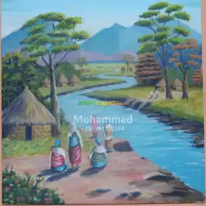 ethiopia acrylic painting 60cm x 30cm Price in Ethiopia
