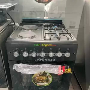 LUX OVEN 60/60 LUX stove 2Gas burner & 2Electric burner in Ethiopia