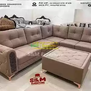stunning L shape sofa with simplicity including table. Price in Ethiopia