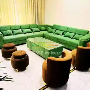 stylish 13 seater sofa with table and Aluminium legs. Price in Ethiopia