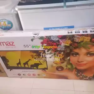 Amaz 55 inchi double glass smart 4k 2024 tv in Ethiopia