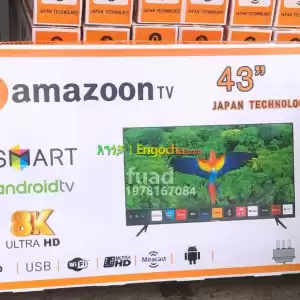 Amazoon 43 inchi double glass smart 8k 2024 tv in Ethiopia