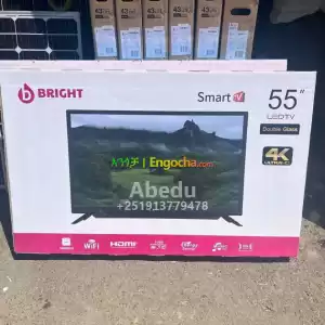 BRIGHT 55 inchi double glass smart 4k 2024 tv in Ethiopia
