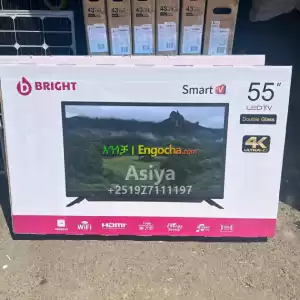 BRIGHT 55 inchi double glass smart 4k 2025 tv in Ethiopia