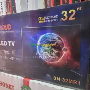 CLOUD 32 inchi double glass 4k 2024 tv in Ethiopia