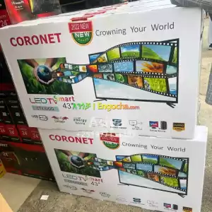 CORONET 43 inchi double glass smart 4k 2025 tv in Ethiopia