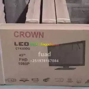CROWN 43 inchi double glass smart 4k 2024 tv in Ethiopia