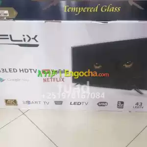 FLiX 43 inchi double glass smart 4k 2024 tv in Ethiopia