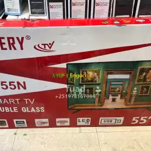 GALLERY 55 inchi double glass smart 4k 2024 tv in Ethiopia