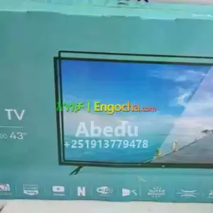 GSDA 43 inchi double glass smart 4k 2024 tv in Ethiopia