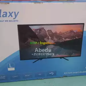 Gallaxy 43 inchi double glass smart 4k 2024 tv in Ethiopia