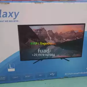 Gallaxy 43 inchi double glass smart 4k 2024 tv in Ethiopia